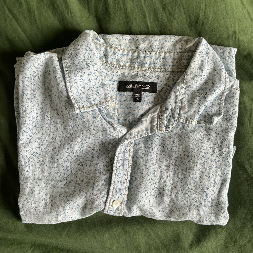 Murano Light Blue Patterned Men's Shirt